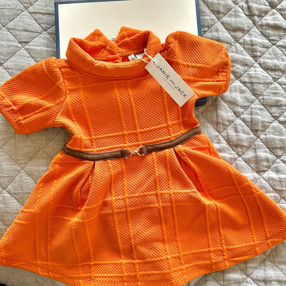 Janie & Jack orange dress NWT 12-18 months